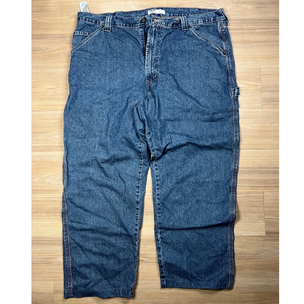 Signature by Levi Strauss Mens Carpenter Jeans Utility Hammer Loop Blue 44x32